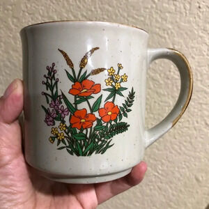 VTG COFFEE MUG TEA MUG 70S STONEWARE JAPANESE